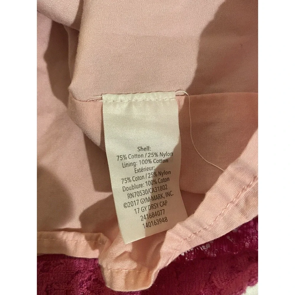 Dressed Up By Gymboree Girls Dress size 8 Pink Lace Overlay‎ Shift Button Back